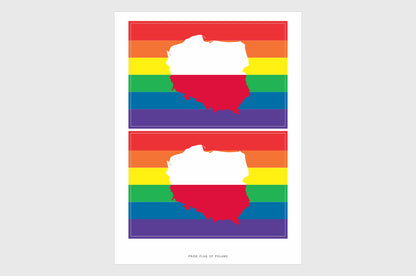 Poland LGBTQ Pride Flag Stickers