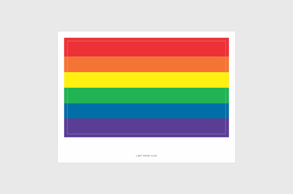 LGBT Pride Flag Sticker, Weatherproof Vinyl LGBTQ Sexuality Flag Stickers