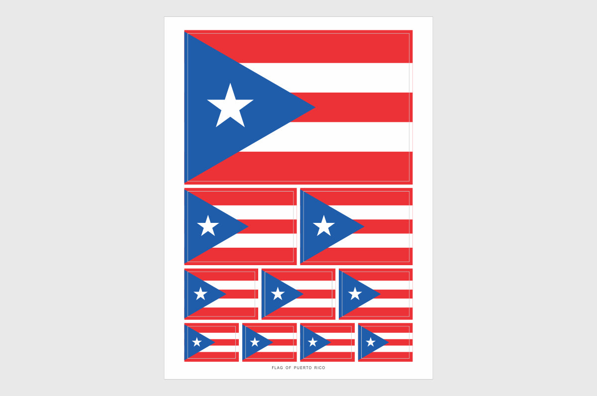 Puerto Rico Flag Stickers