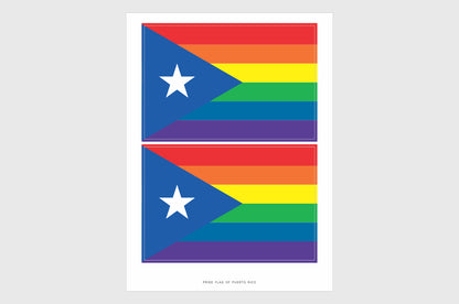 Puerto Rico LGBTQ Pride Flag Stickers