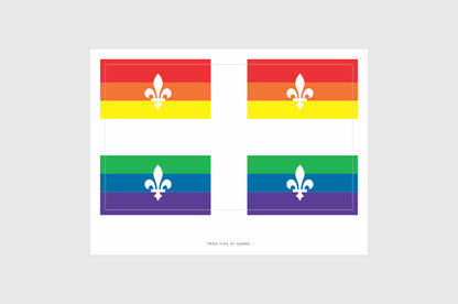 Quebec LGBTQ Pride Flag Stickers