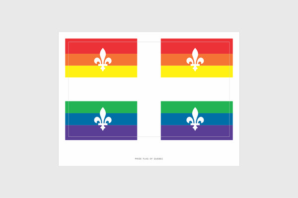 Quebec LGBTQ Pride Flag Stickers