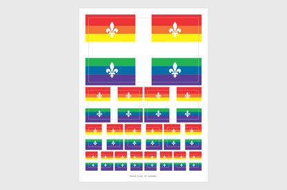 Quebec LGBTQ Pride Flag Stickers
