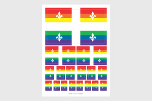 Quebec LGBTQ Pride Flag Stickers