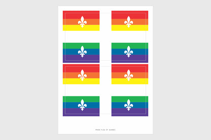 Quebec LGBTQ Pride Flag Stickers