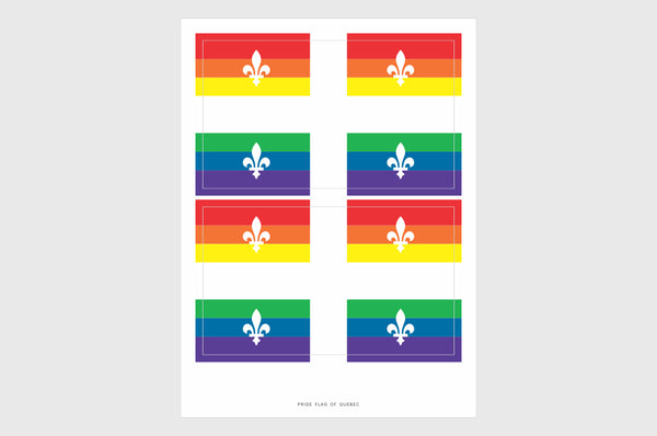 Quebec LGBTQ Pride Flag Stickers