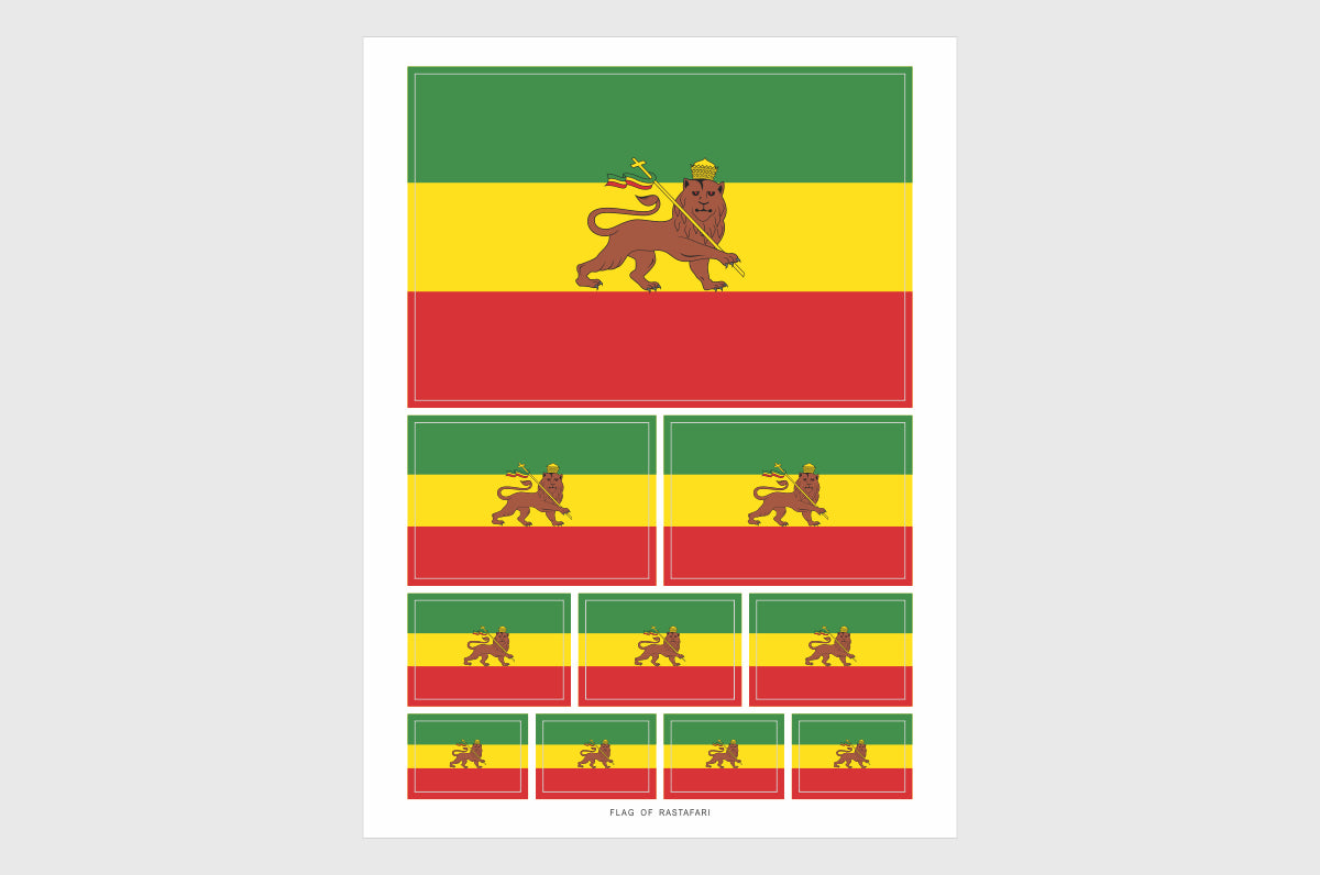 Rastafari Flag Stickers
