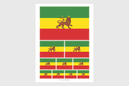 Rastafari Flag Stickers