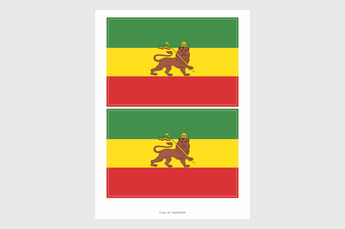 Rastafari Flag Stickers