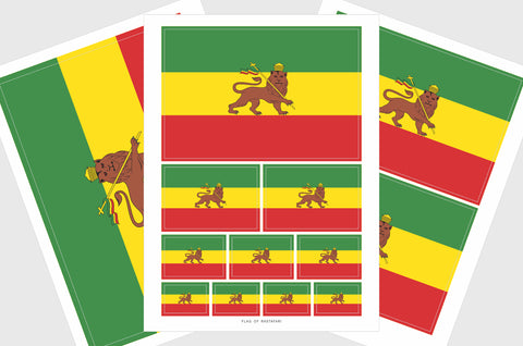 Rastafari Flag Stickers