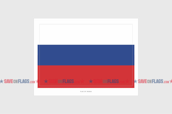 Russia Flag Sticker, Weatherproof Vinyl Russian Flag Stickers