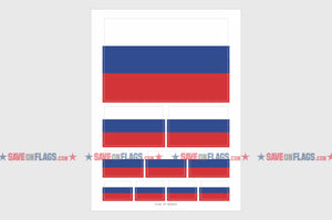 Russia Flag Sticker, Weatherproof Vinyl Russian Flag Stickers