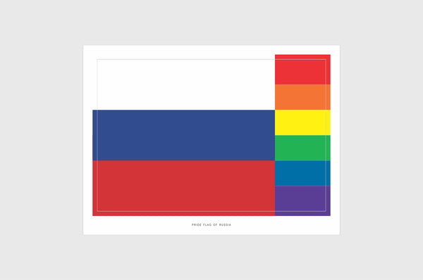 Russia LGBTQ Pride Flag Stickers