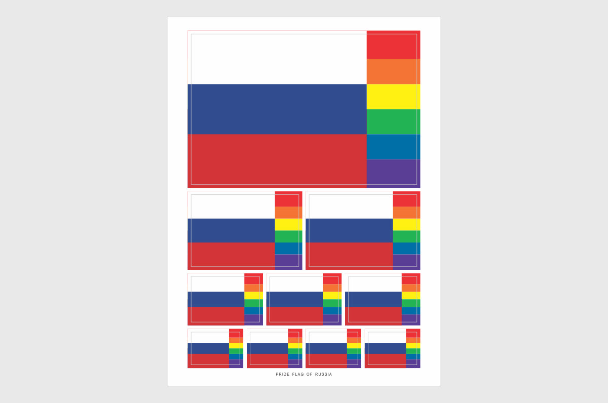 Russia LGBTQ Pride Flag Stickers