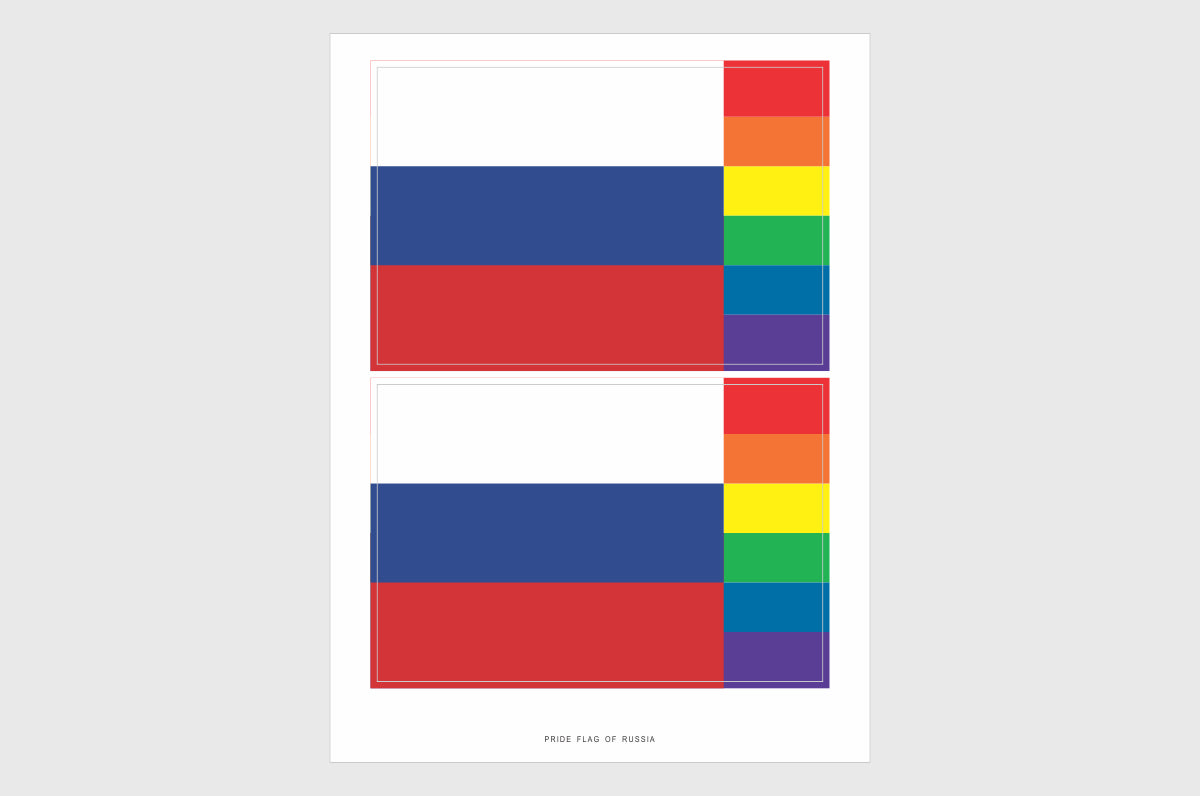 Russia LGBTQ Pride Flag Stickers