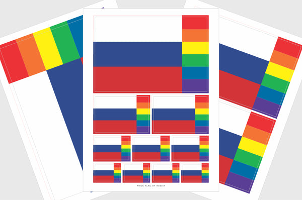 Russia LGBTQ Pride Flag Stickers