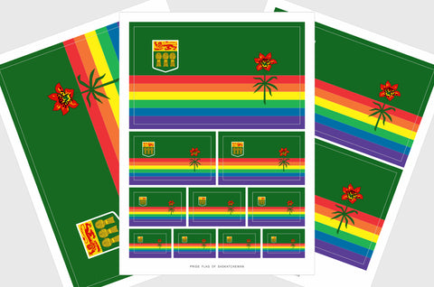 Saskatchewan LGBTQ Pride Flag Stickers