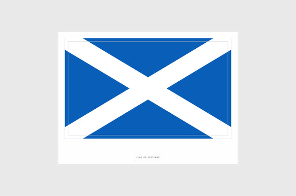 Scotland Flag Sticker, Weatherproof Vinyl Scottish Flag Stickers