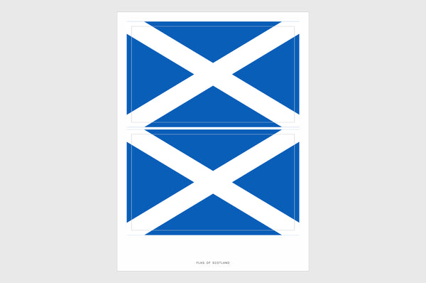 Scotland Flag Sticker, Weatherproof Vinyl Scottish Flag Stickers