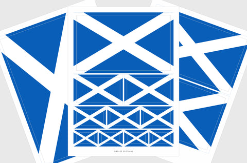 Scotland Flag Sticker, Weatherproof Vinyl Scottish Flag Stickers