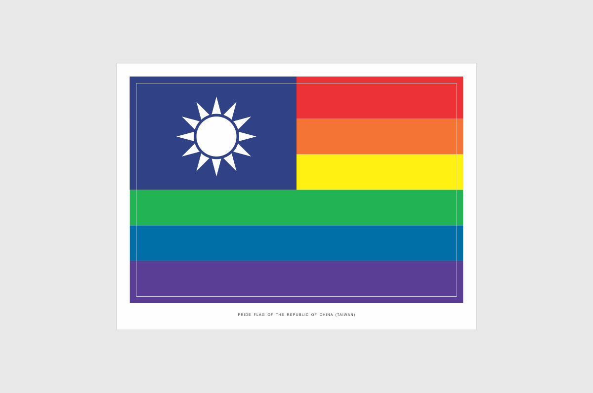 Taiwan LGBTQ Pride Flag Stickers