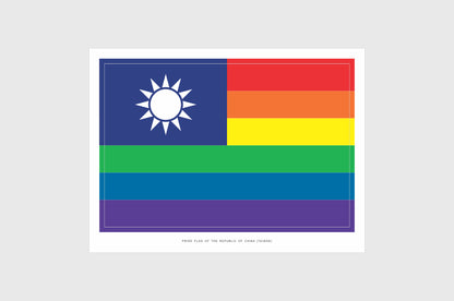 Taiwan LGBTQ Pride Flag Stickers