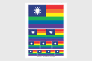 Taiwan LGBTQ Pride Flag Stickers