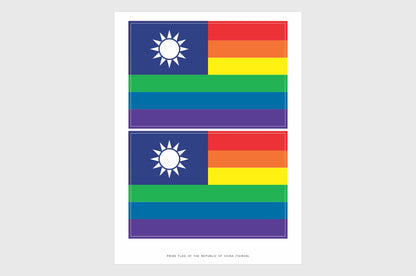 Taiwan LGBTQ Pride Flag Stickers