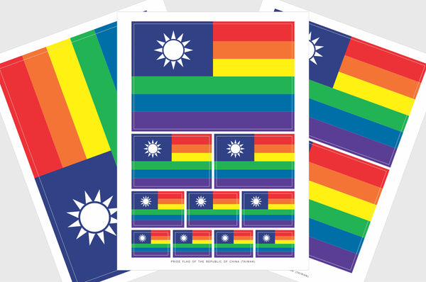 Taiwan LGBTQ Pride Flag Stickers