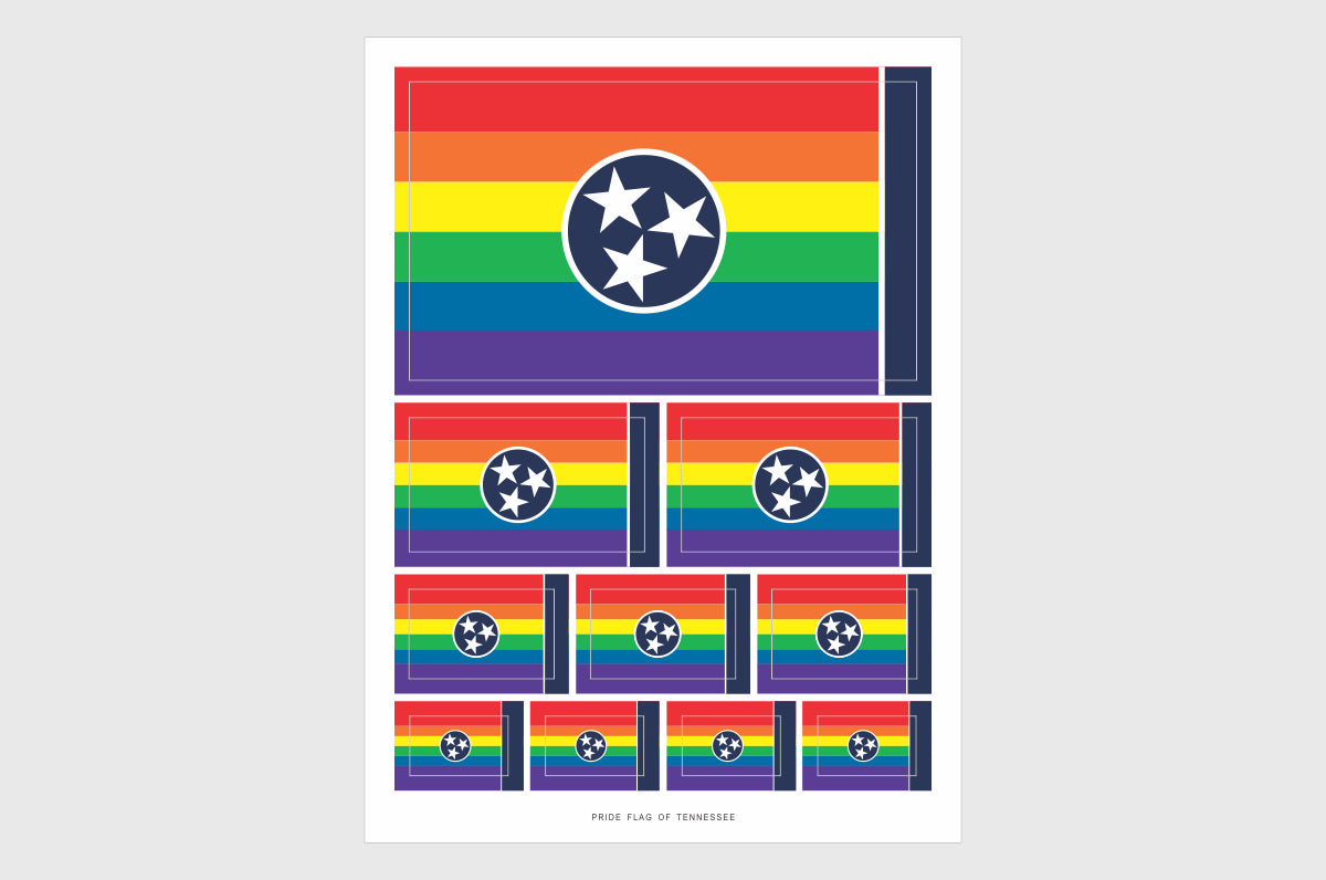 Tennessee LGBTQ Pride Flag Stickers