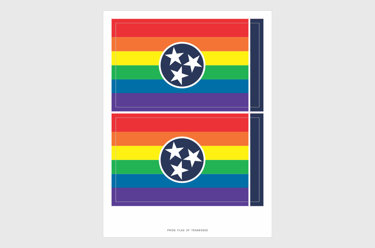 Tennessee LGBTQ Pride Flag Stickers