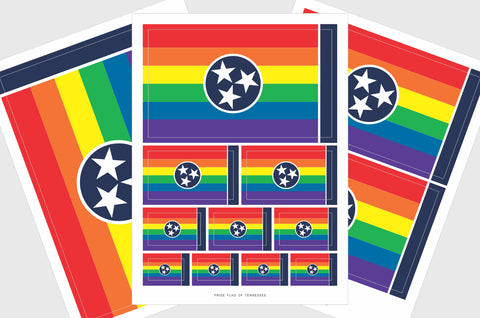 Tennessee LGBTQ Pride Flag Stickers