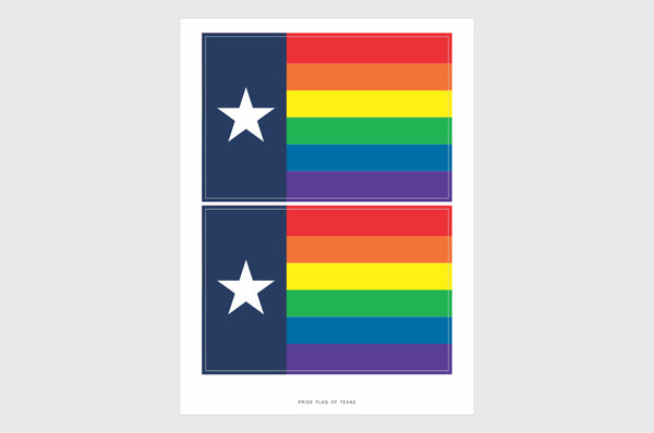 Texas LGBTQ Pride Flag Stickers