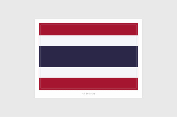 Thailand Flag Sticker, Weatherproof Vinyl Thai Flag Stickers