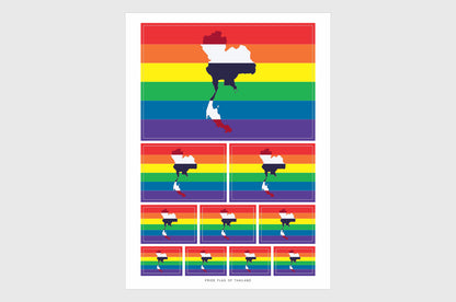 Thailand LGBTQ Pride Flag Stickers