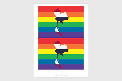 Thailand LGBTQ Pride Flag Stickers