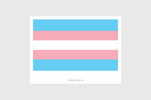 Transgender Pride Flag Sticker, Weatherproof Vinyl  Pride Flag Stickers