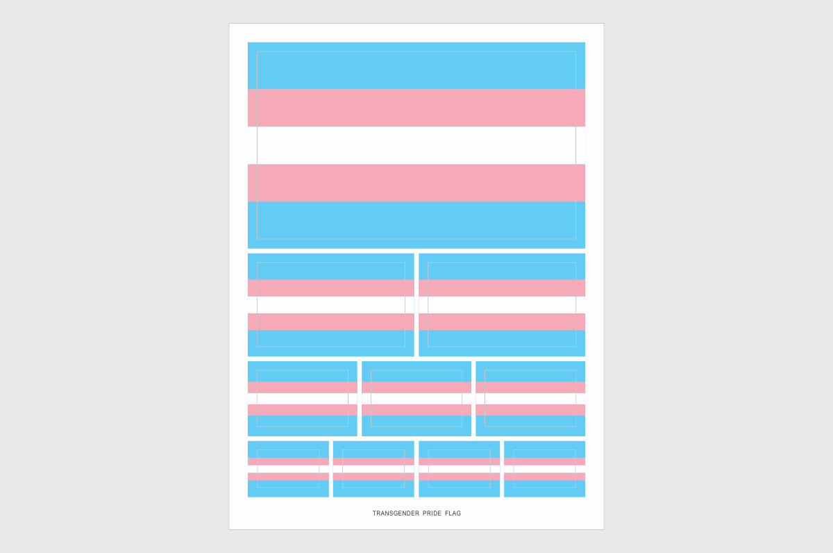 Transgender Pride Flag Stickers