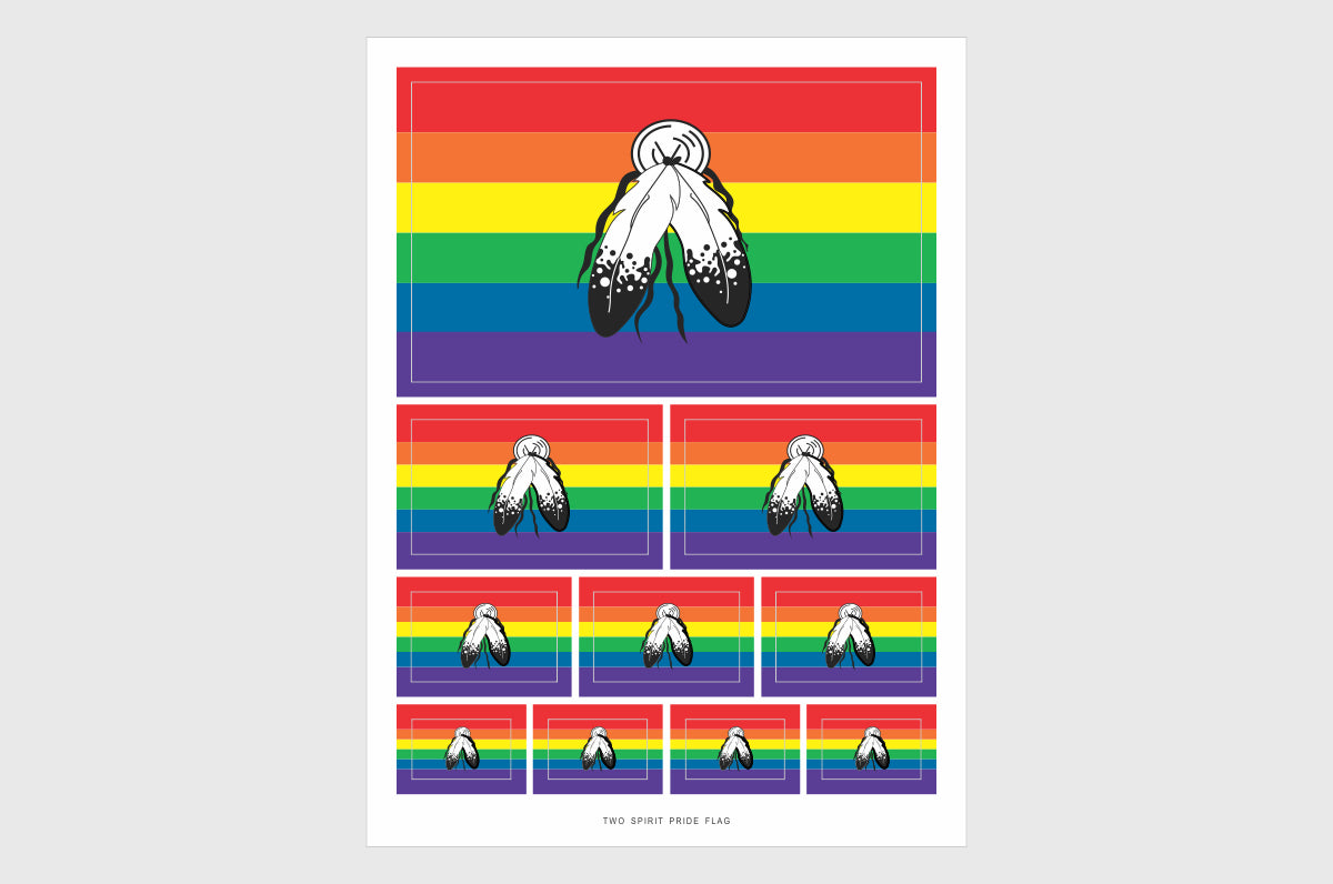 Two Spirit LGBTQ Pride Flag Stickers