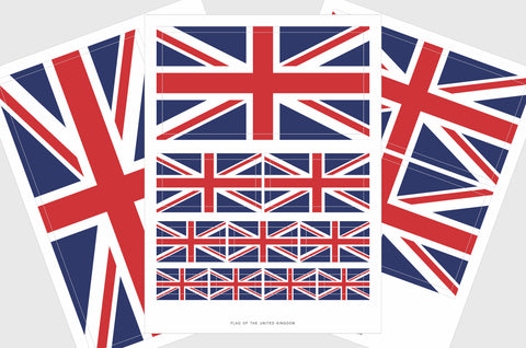 United Kingdom Flag Sticker, Weatherproof Vinyl, UK Flag Stickers