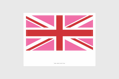 Pink United Kingdom LGBTQ Flag Stickers