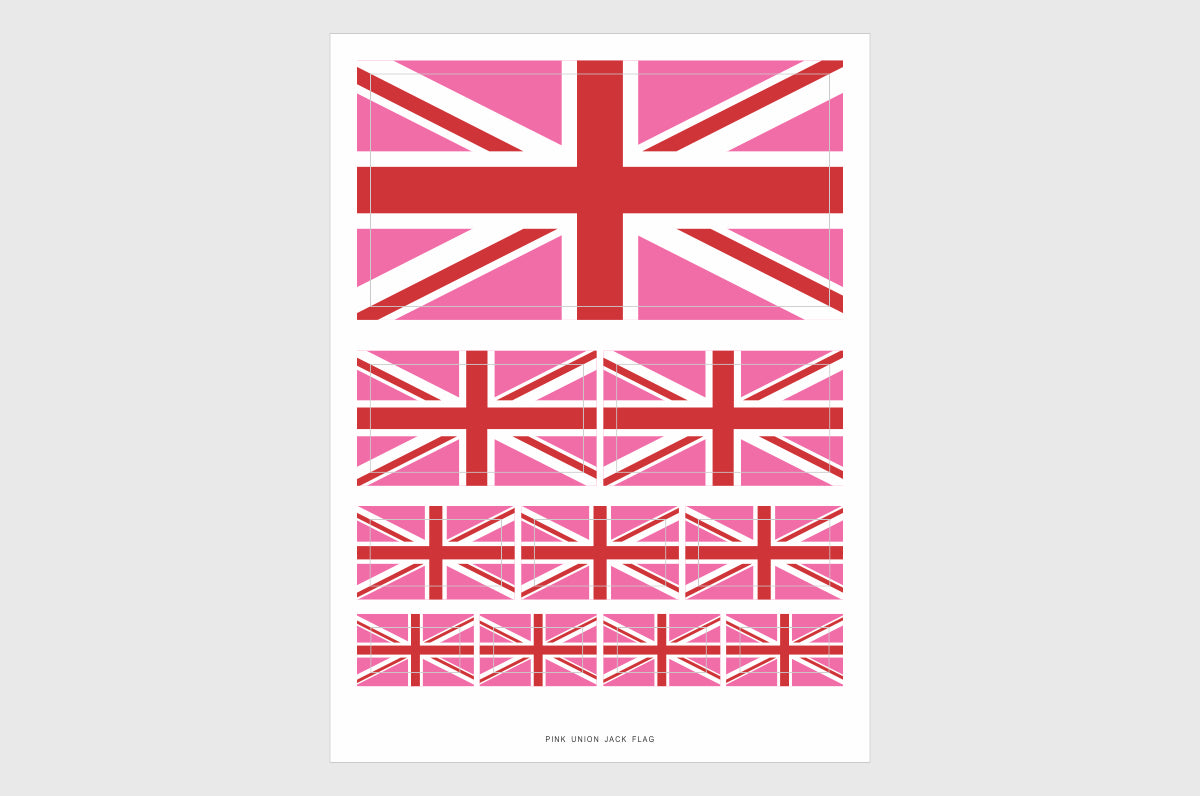 Pink United Kingdom LGBTQ Flag Stickers