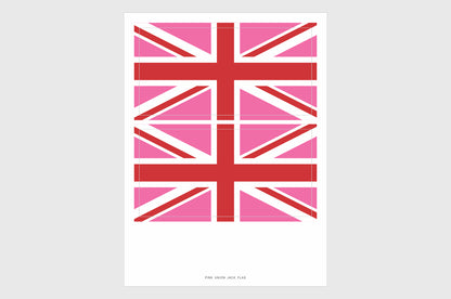Pink United Kingdom LGBTQ Flag Stickers