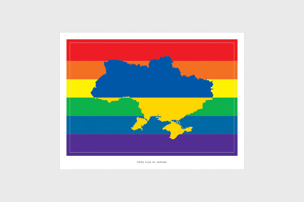 Ukraine LGBTQ Pride Flag Stickers