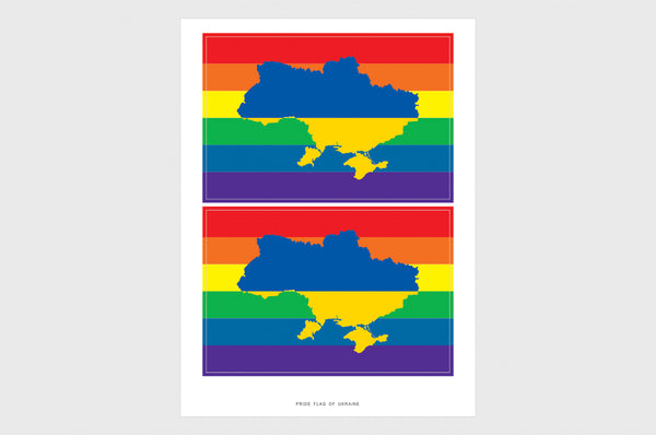 Ukraine LGBTQ Pride Flag Stickers