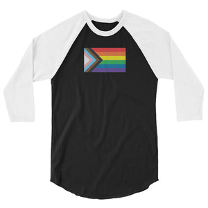 Progress Pride Flag 3/4 Sleeve Raglan Shirt