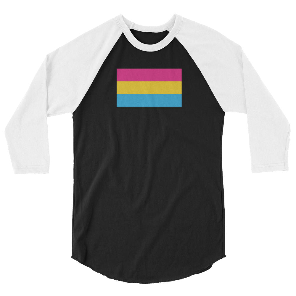 Pansexual 3/4 sleeve raglan shirt