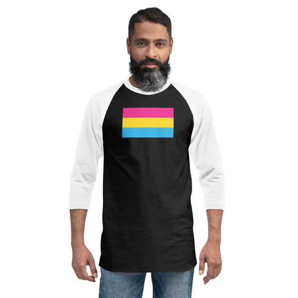 Pansexual 3/4 sleeve raglan shirt