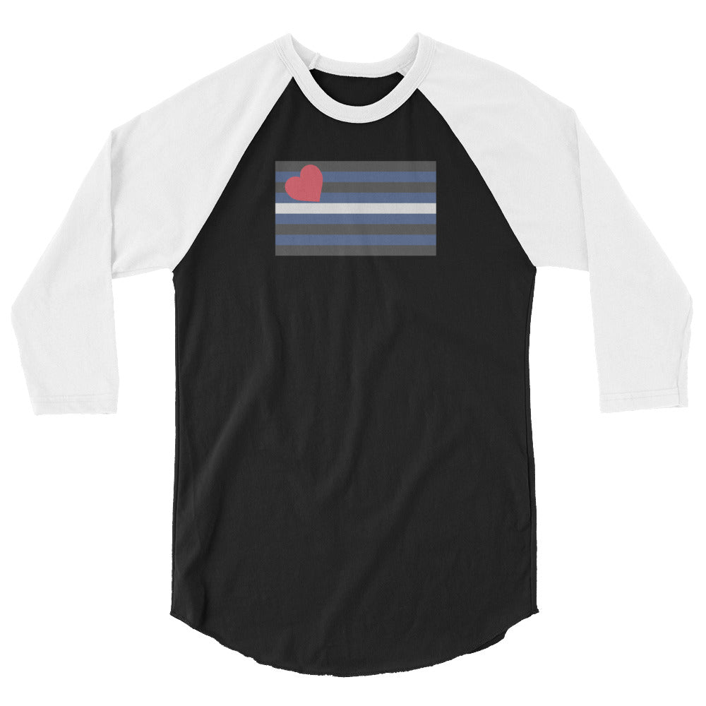 Leather Pride Flag 3/4 sleeve raglan shirt