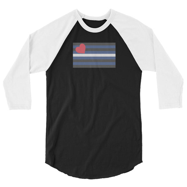 Leather Pride Flag 3/4 sleeve raglan shirt